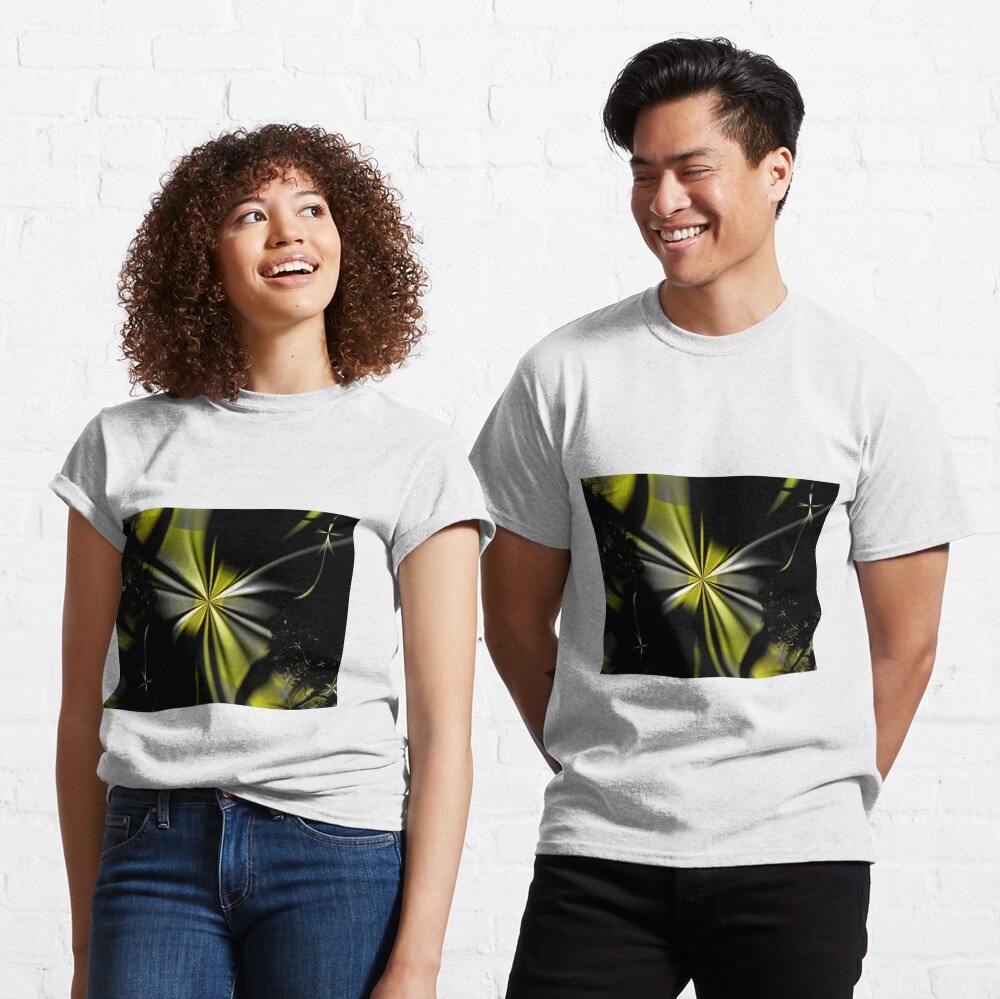 Yellow Flower Abstract Classic T-Shirt