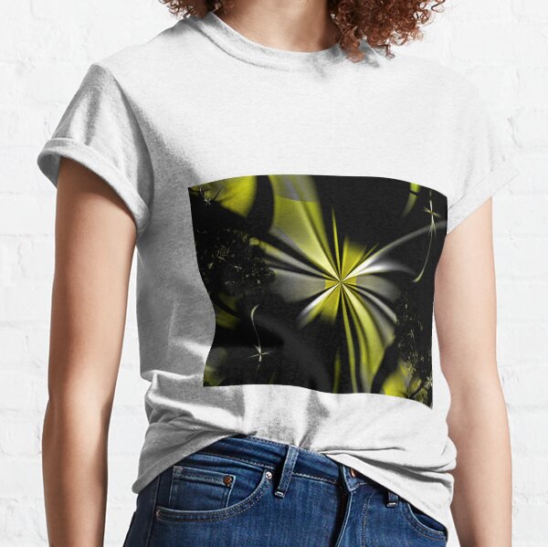 Yellow Flower Abstract Classic T-Shirt