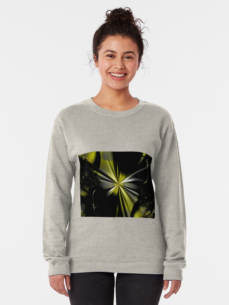 Alternate view of Yellow Flower Abstract Pullover Sweatshirt