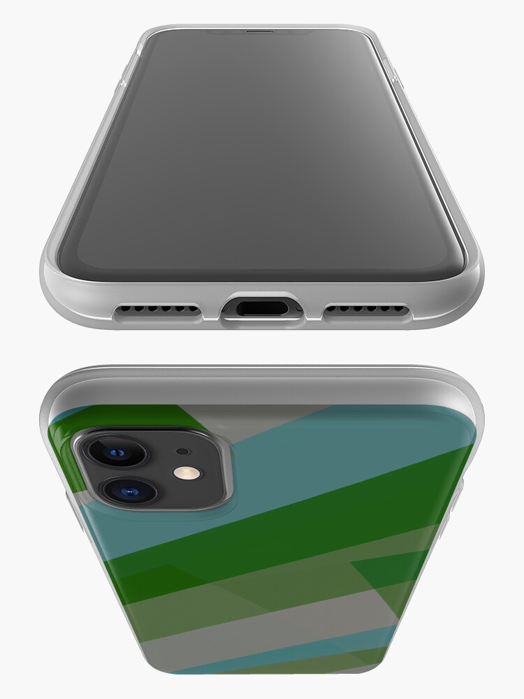 Alternate view of Leopard Zebra Pattern Green Blue Gray iPhone Case & Cover