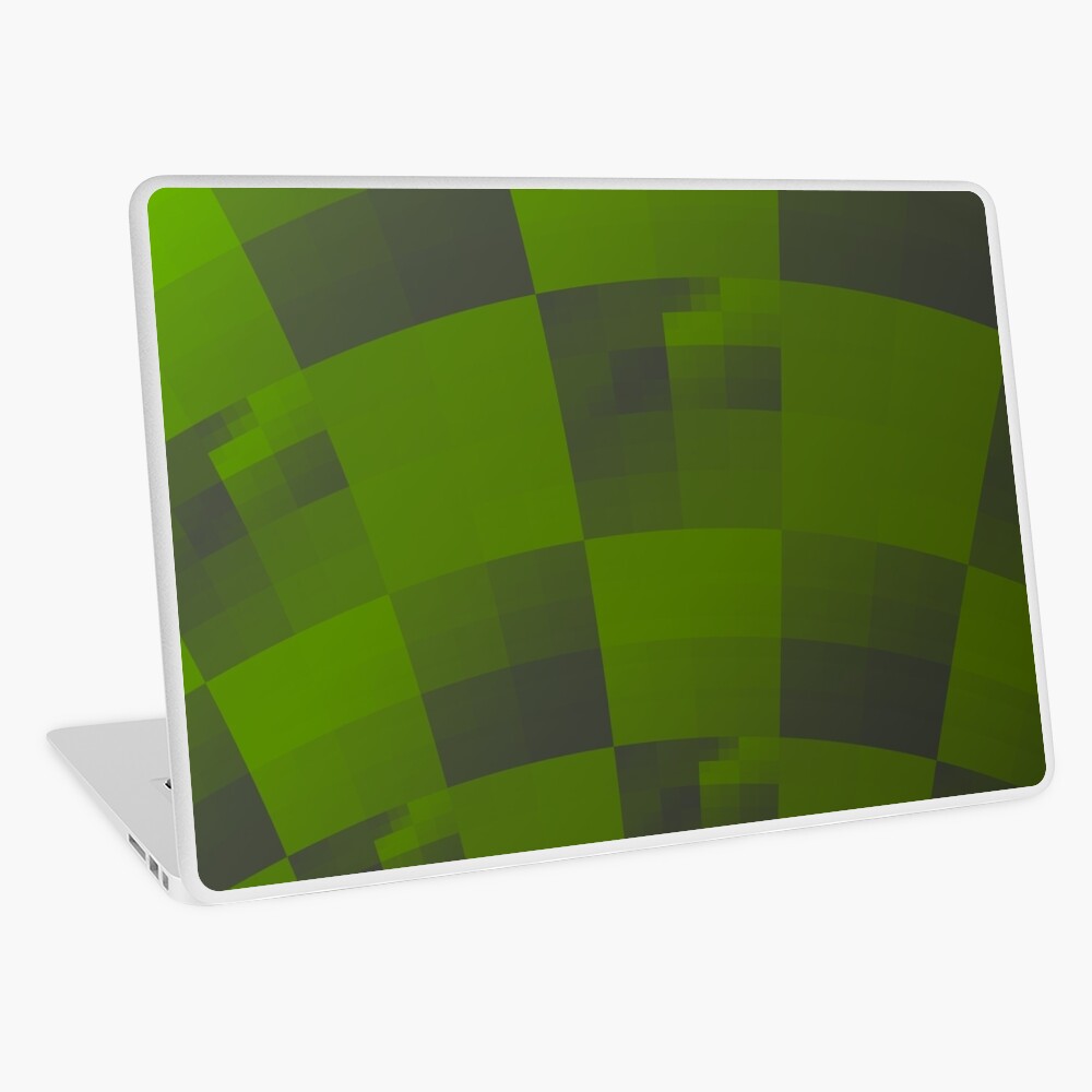 Green Squares Pattern Design Laptop Skin