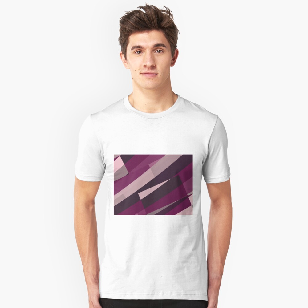 Pink Purple Leopard Design Pattern Slim Fit T-Shirt