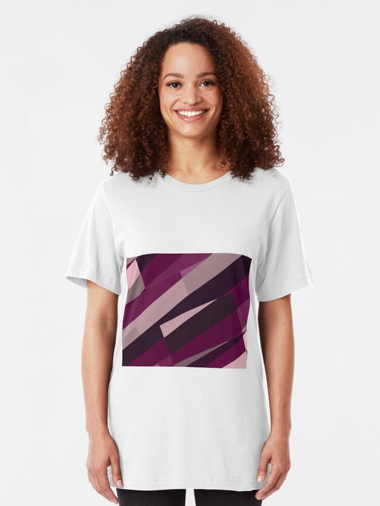 Alternate view of Pink Purple Leopard Design Pattern Slim Fit T-Shirt