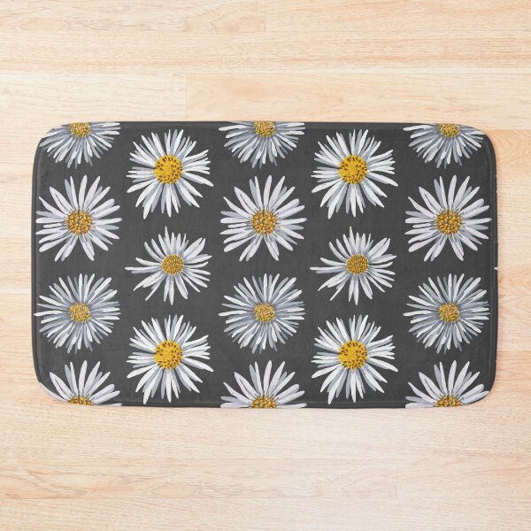 Item preview, White asters on dark gray, dense designed and sold by colorofmagic.