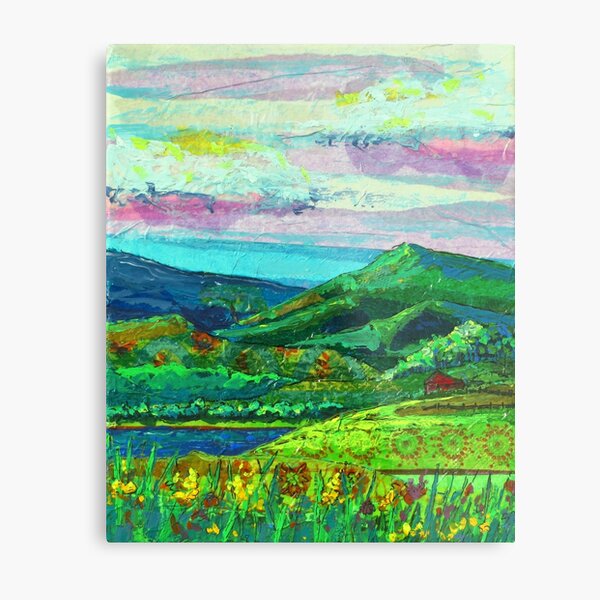 Lake and Mountain View Metal Print