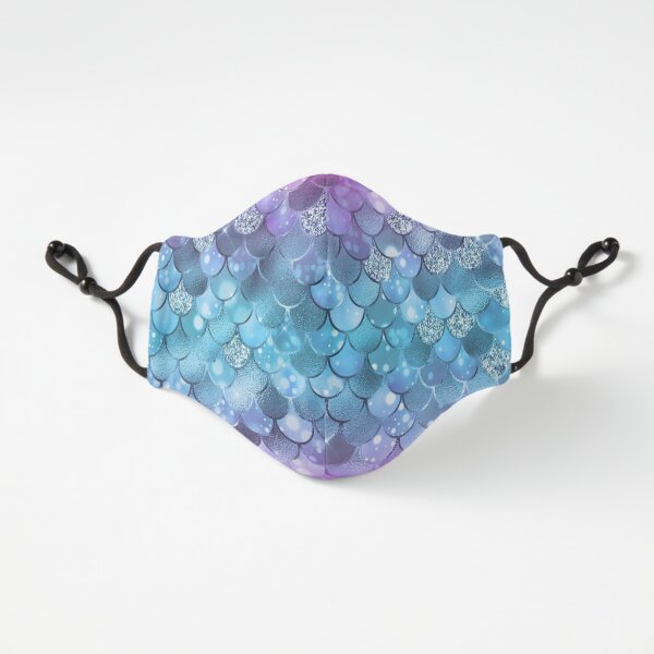 Mermaid Pattern Glitter Fitted 3-Layer