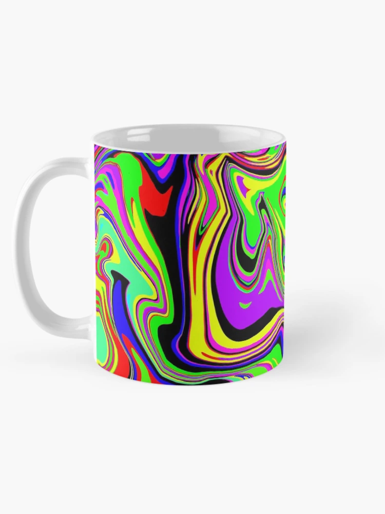 Thumbnail 5 of 6, Coffee Mug, Colorful Psychedelic Swirly Pattern designed and sold by DesignCodeStore.