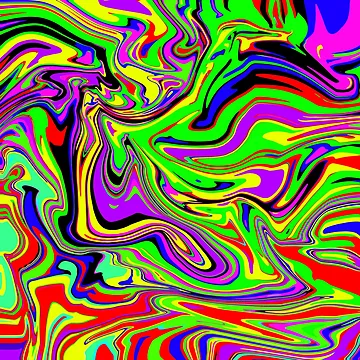 Artwork thumbnail, Colorful Psychedelic Swirly Pattern by DesignCodeStore