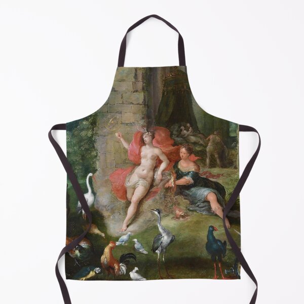 Item preview, Ruins, maidens and animals classic Vintage oil painting designed and sold by Vintage Designs +.