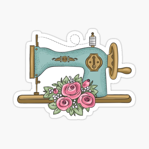 Sewing Machine Sticker for Sale by MarthaLouise