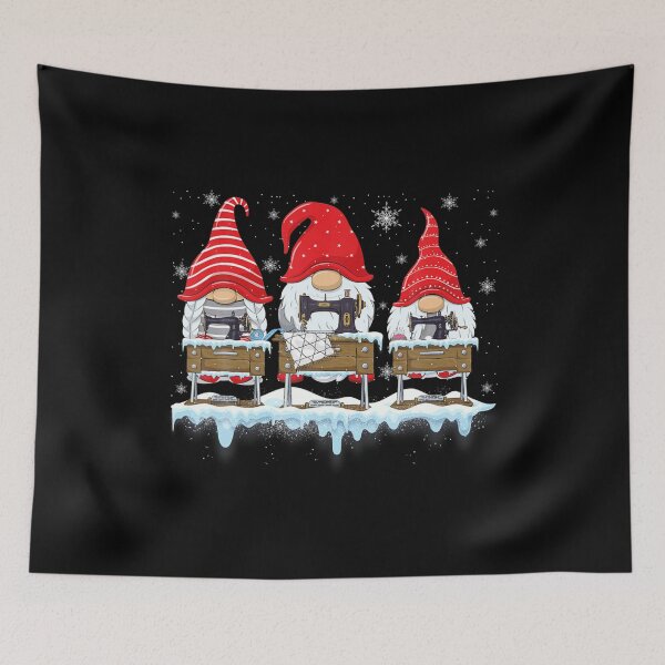 Item preview, Cute Sewing Gnomes Santa Quilting Xmas Funny Christmas designed and sold by Charles Brian.
