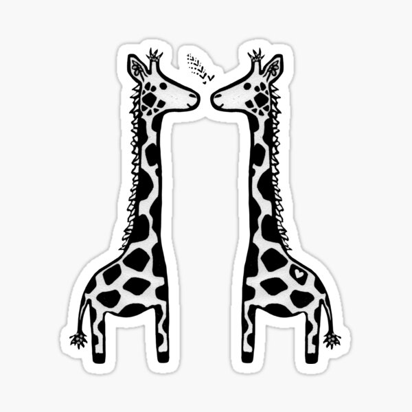 Lovingly, Giraffe Sticker
