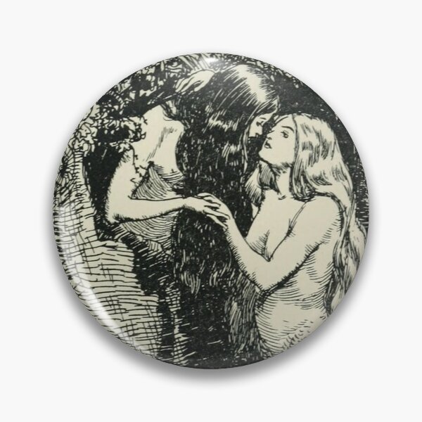 Item preview, "The Nymph Caught The Dryad In Her Arms" By H.R. Millar (1904) Sapphic Vintage Print designed and sold by TheVillageGay.