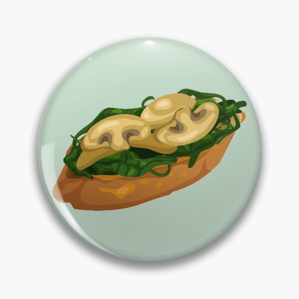 Item preview, Spinach and Mushroom Bruschetta designed and sold by Alicia Chee.