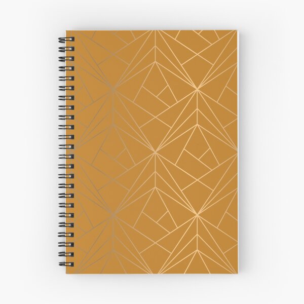 Item preview, Cinnamon Brown Geometric Gold Pattern With Gold Shimmer designed and sold by Vic Torys ☆.