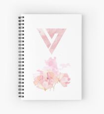Cuaderno de espiral Logotipo floral acuarela diecisiete (Kpop)