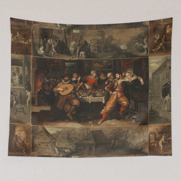 Item preview, The History of the Prodigal Son classic Vintage oil painting - Frans Fricken designed and sold by Vintage Designs +.