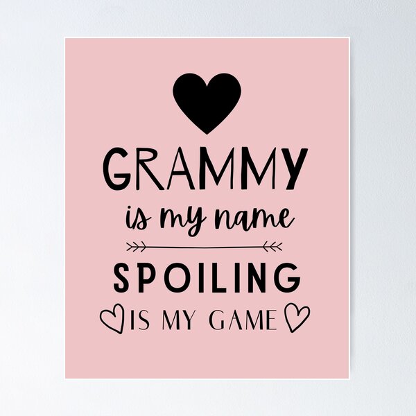 Aperçu de l'œuvre Grammy est mon nom gâcher est mon jeu drôle grand-mère cadeau créée et vendue par TheStudioBee.