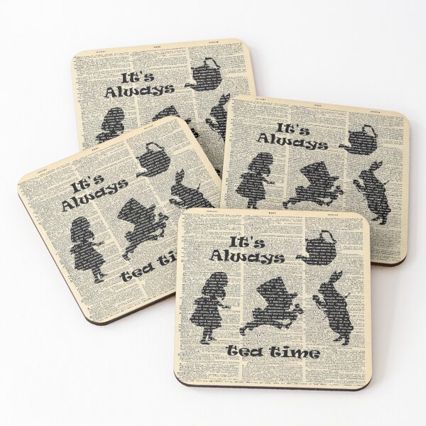 Item preview, It's Always Tea Time Silhouette Art - Alice in Wonderland designed and sold by maryedenoa.