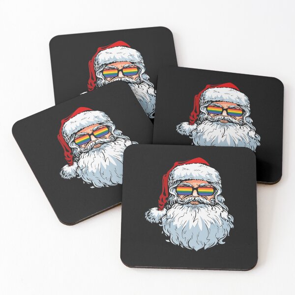 Item preview, Santa Christmas 2020 - LGBT Pride - Rainbow Flag Sunglasses designed and sold by Dressed For  Duty.