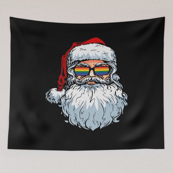 Item preview, Santa Christmas 2020 - LGBT Pride - Rainbow Flag Sunglasses designed and sold by Dressed For  Duty.