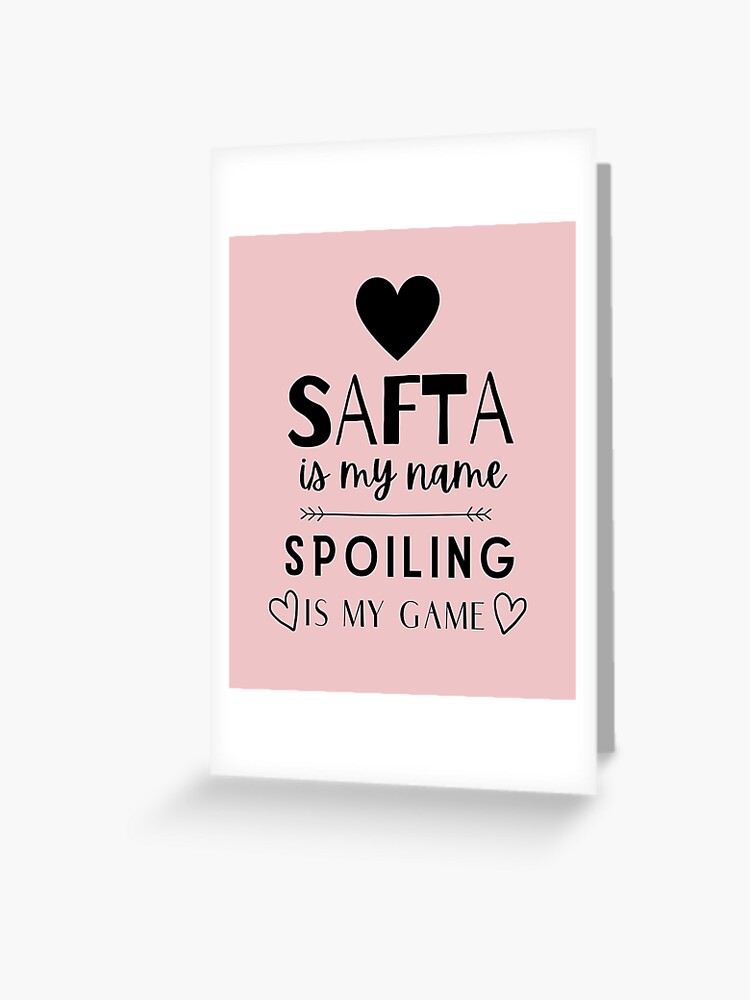 Safta Is My Name Spoiling Is My Game Funny Hebrew Grandmother Gift Safta Is My Name Spoiling Is My Game Funny Hebrew Grandmother Gift