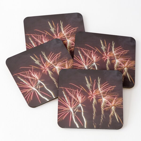 Item preview, Colourful firework display at night against a dark sky designed and sold by Cameranick.