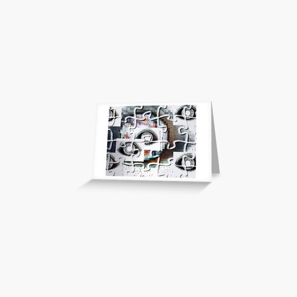 Puzzlespiele Augen Pixel Grußkarte