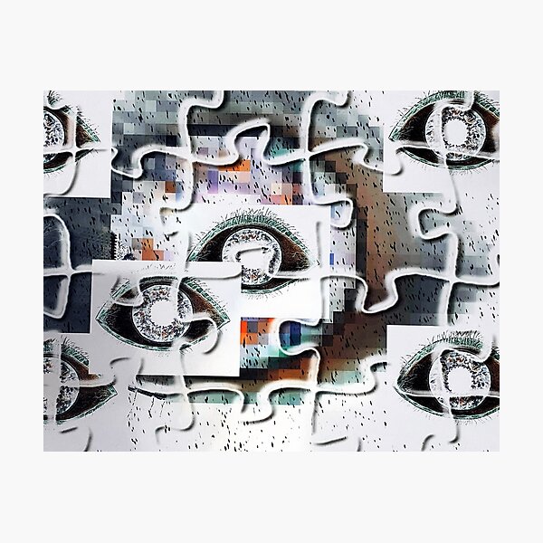 Puzzlespiele Augen Pixel Fotodruck