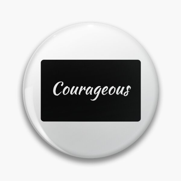 Item preview, Courageous Text Typography Landscape Black Rectangle designed and sold by leomooncreates.