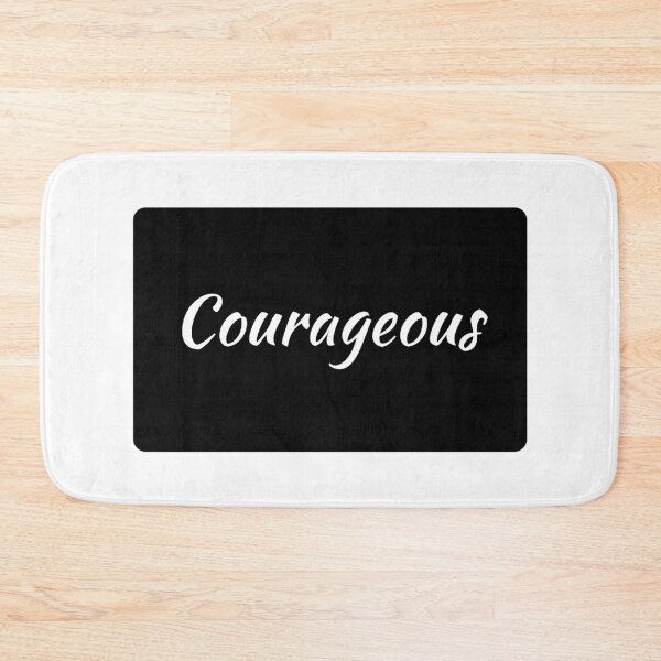 Item preview, Courageous Text Typography Landscape Black Rectangle designed and sold by leomooncreates.