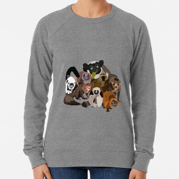 L is for Lemur Lightweight Sweatshirt