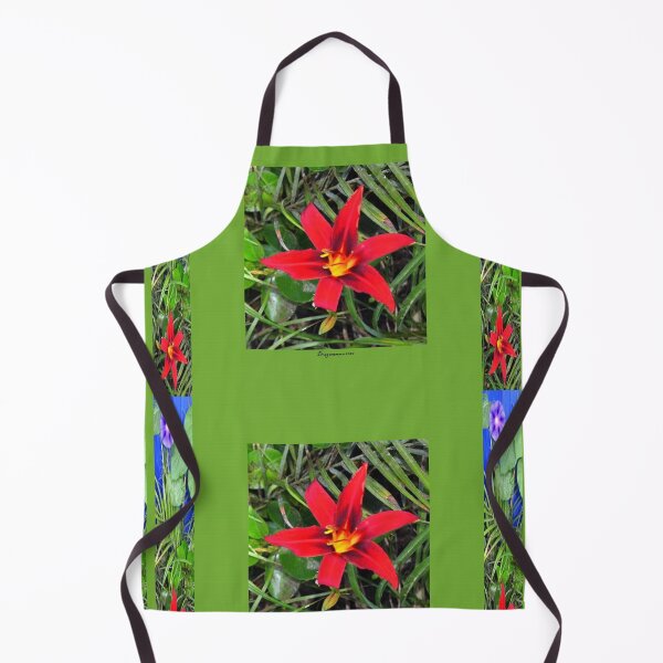 Item preview, Explosion 2 flowers leaves lily star ipomea palm phoenix background blue green red nature designed and sold by dragonemma.