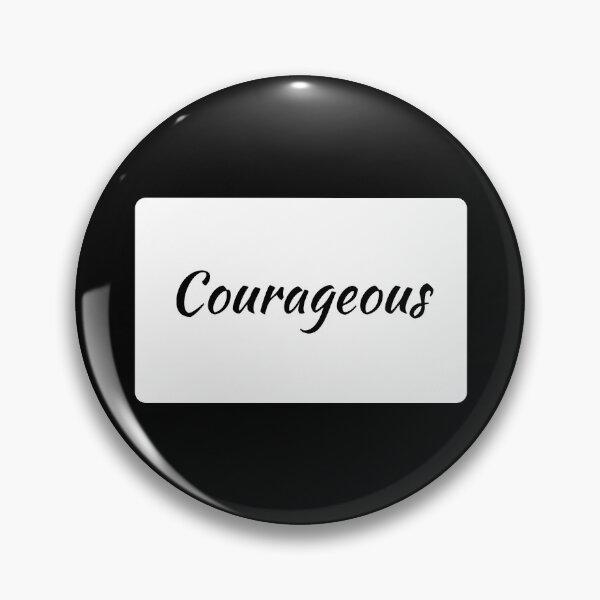 Item preview, Courageous Text Typography Landscape White Rectangle designed and sold by leomooncreates.