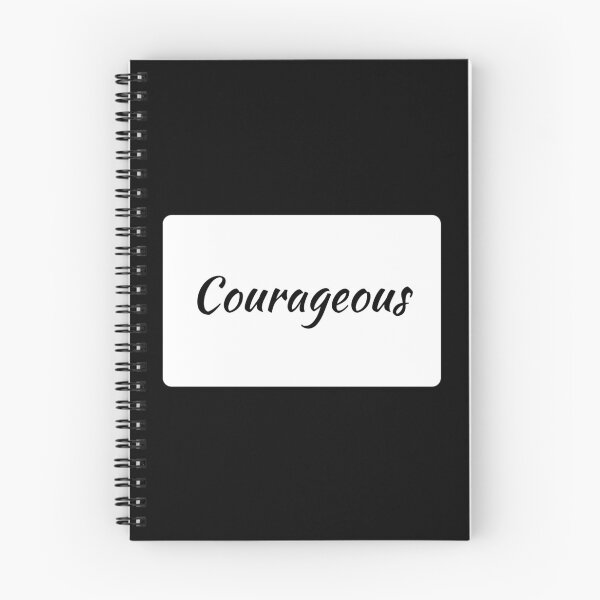 Item preview, Courageous Text Typography Landscape White Rectangle designed and sold by leomooncreates.