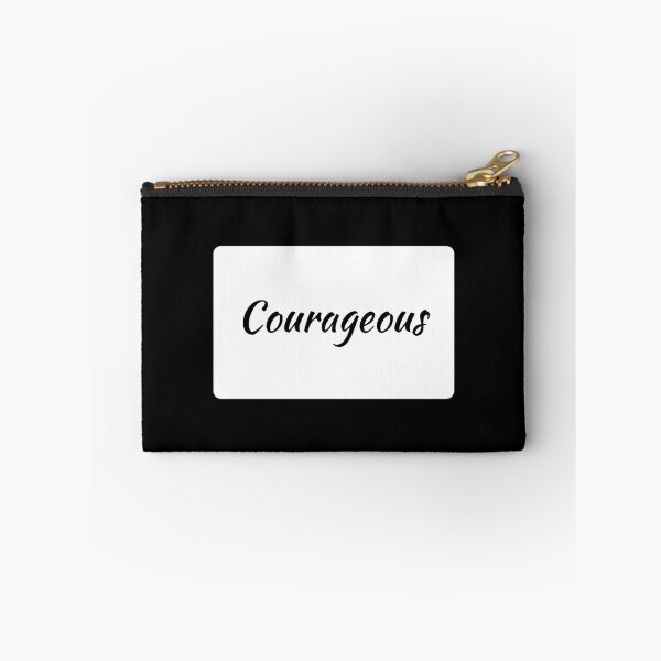 Item preview, Courageous Text Typography Landscape White Rectangle designed and sold by leomooncreates.