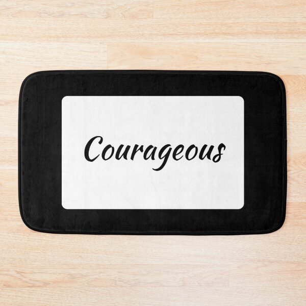 Item preview, Courageous Text Typography Landscape White Rectangle designed and sold by leomooncreates.