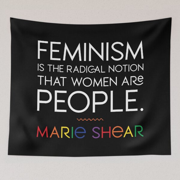 Item preview, Feminism Quote- Marie Shear designed and sold by HeraAndKosmos.