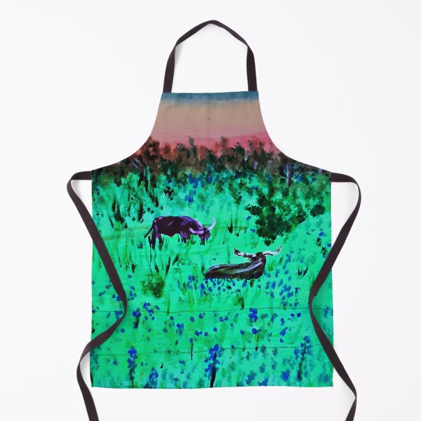 Item preview, steer in blue bonnet field designed and sold by dfwilliamson.