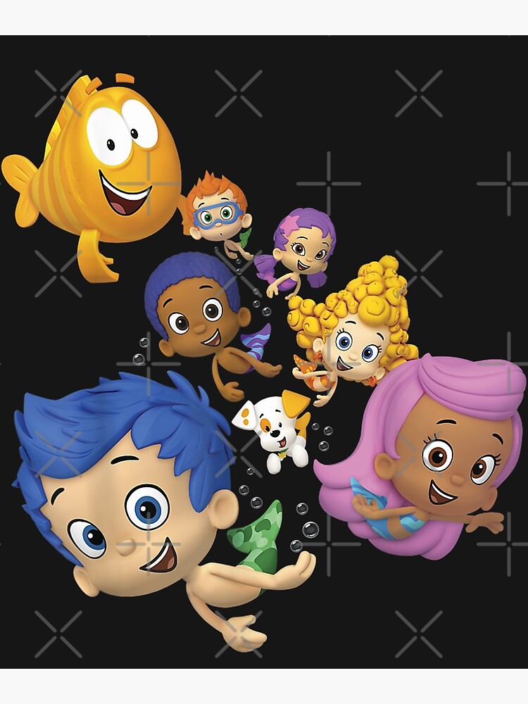 "Bubble Guppies Full Cast Swimming Portrait " Poster by LiuPing Redbubble