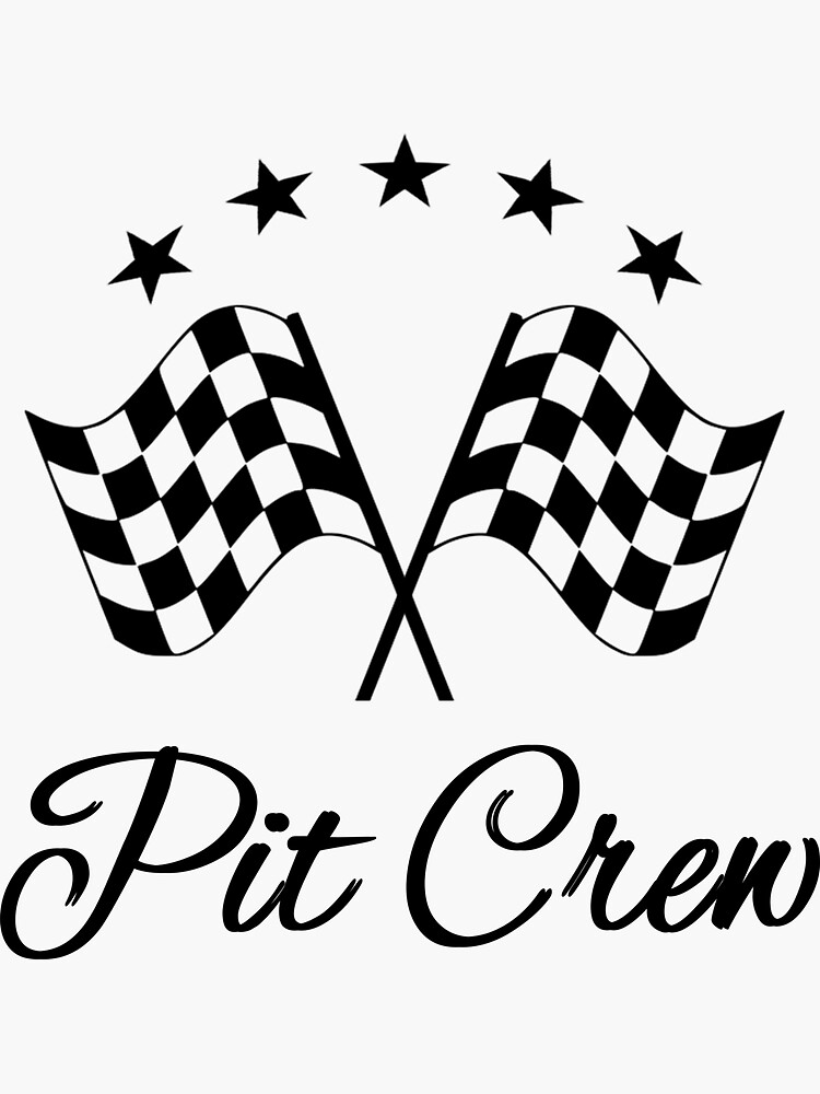 Personalized Pit Crew Checkered Flag Water Bottle