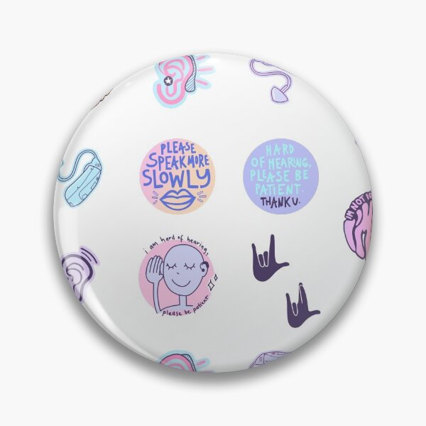 Item preview, Hearing Impaired, Hard Of Hearing, Deaf Culture Pastel Sticker Pack And Pattern designed and sold by illhustration.