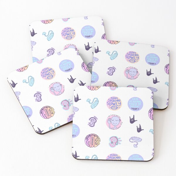 Item preview, Hearing Impaired, Hard Of Hearing, Deaf Culture Pastel Sticker Pack And Pattern designed and sold by illhustration.