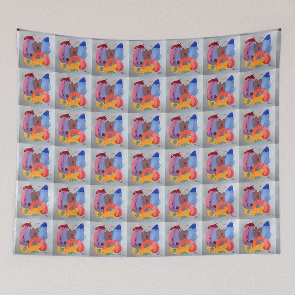 Item preview, Red Village Bridge by the Mediterranean designed and sold by AnnetteArt.