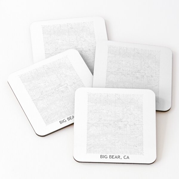 Item preview, Big Bear, CA Quad Topographical Map Black & White designed and sold by PGHPhotoCo.