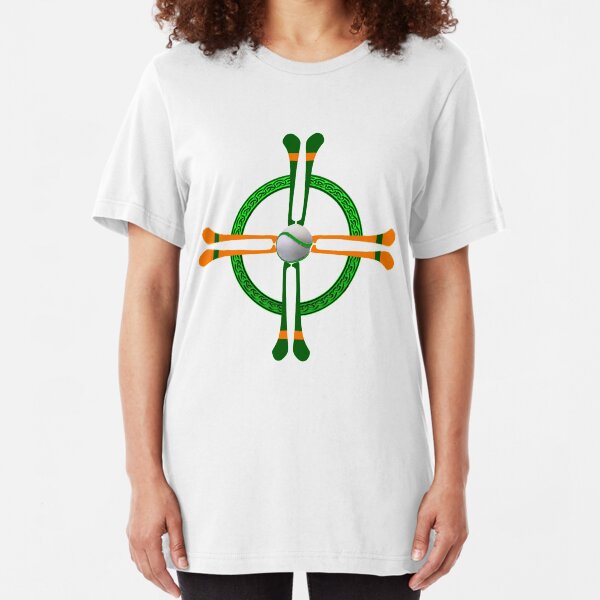 Hurley and Ball Celtic Cross Design - Solid colour background Slim Fit T-Shirt