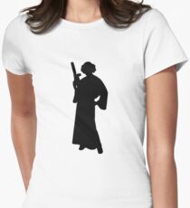 Star Wars Princess Leia Black Women's Fitted T-Shirt