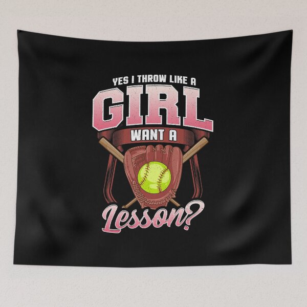 Item preview, Yes I Throw Like a Girl Want a Lesson? Softball designed and sold by perfectpresents.