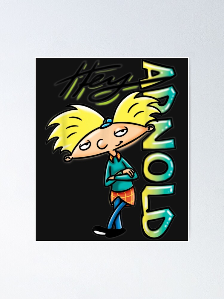 "Nickelodeon Hey Arnold Character Grafitti Logo " Poster For Sale By ...