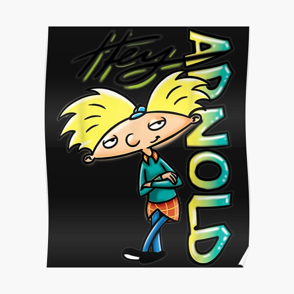 "Nickelodeon Hey Arnold Character Grafitti Logo " Poster For Sale By ...